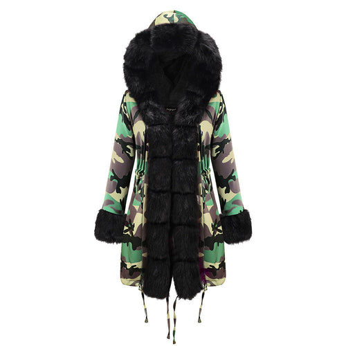Color-Blocked Arctic Fur Parka – 25 Edition