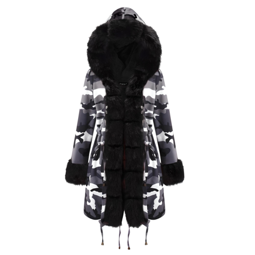 Color-Blocked Arctic Fur Parka – 25 Edition