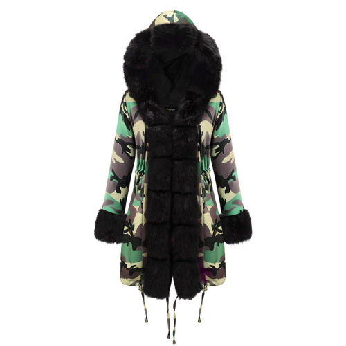 Color-Blocked Arctic Fur Parka – 25 Edition