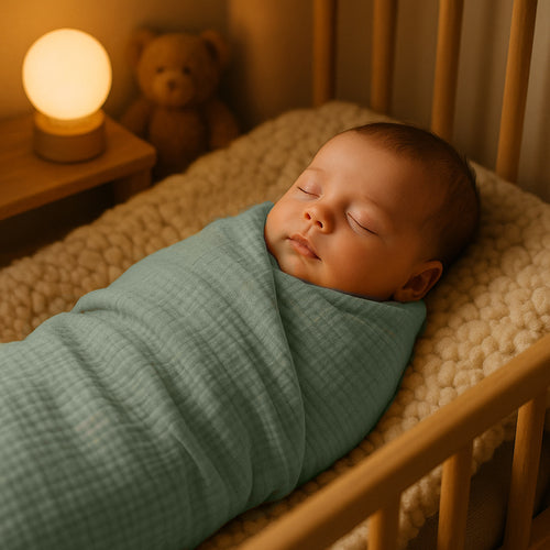 Maxi Organic Cotton Swaddles - Green