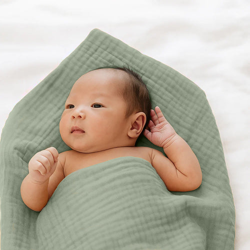 Maxi Organic Cotton Swaddles - Green
