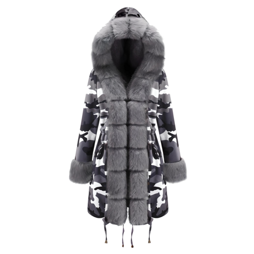 Color-Blocked Arctic Fur Parka – 25 Edition